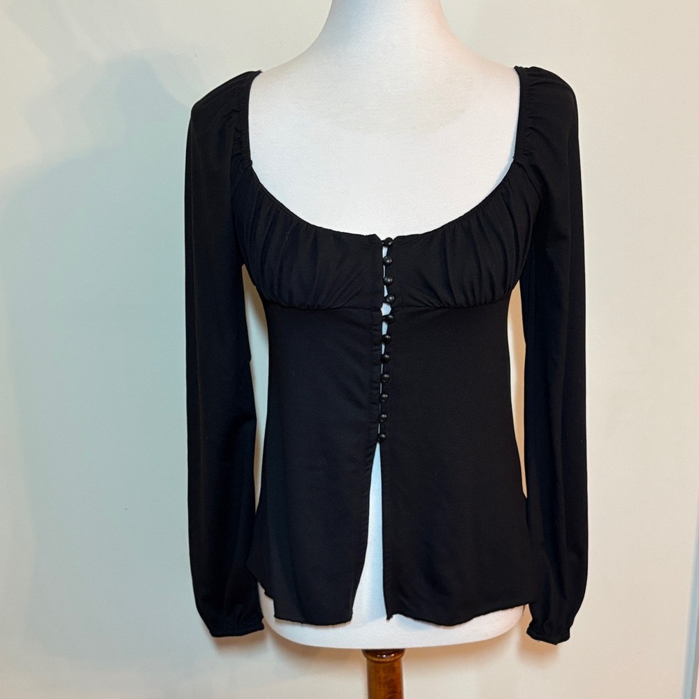 Urban Outfitters Elegant Black Long Sleeve Blouse